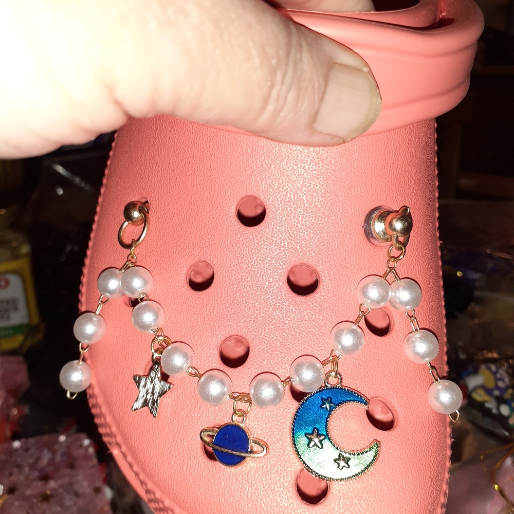 Shoe charms for crocs universe pearl chain.  NWOT